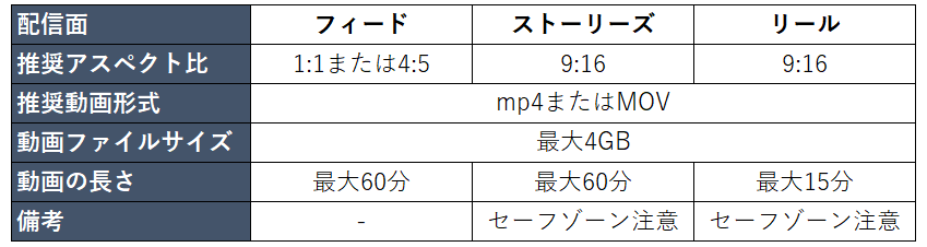 Meta広告の動画仕様